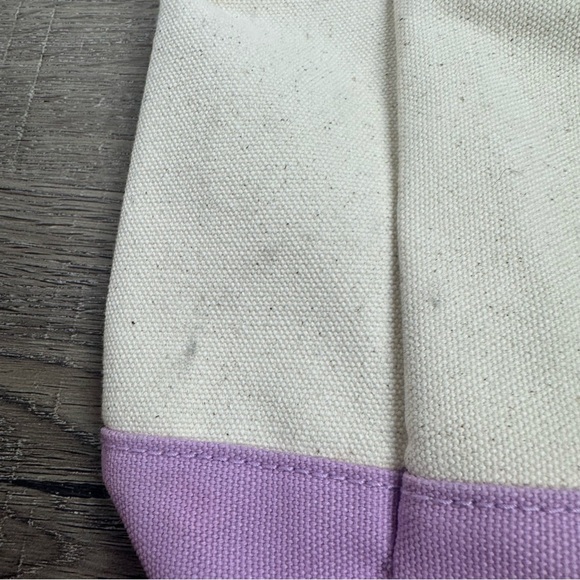 Life is Good Canvas Tote Bag Groovy Tye Dye Cream Purple Pool Travel Beach Boat - Picture 8 of 9